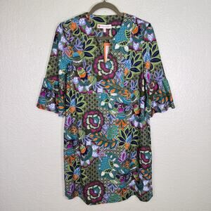 Jude Connally Kenny Dress Women XS Enchanted Floral Loden Pockets Jude Cloth NEW